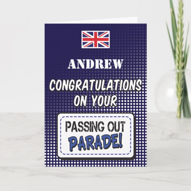 Passing Out Parade, British Navy Fun Congrats Card (Front)