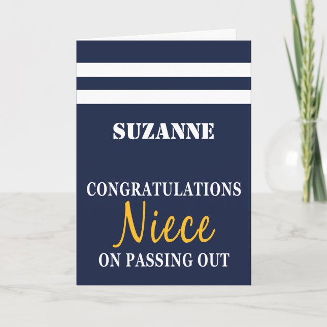Passing Out Parade British Navy Uniform Congrats Card (Front)