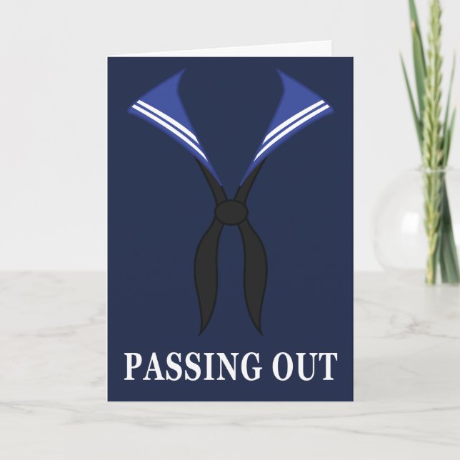Passing Out Parade British Navy Uniform Congrats Card (Front)