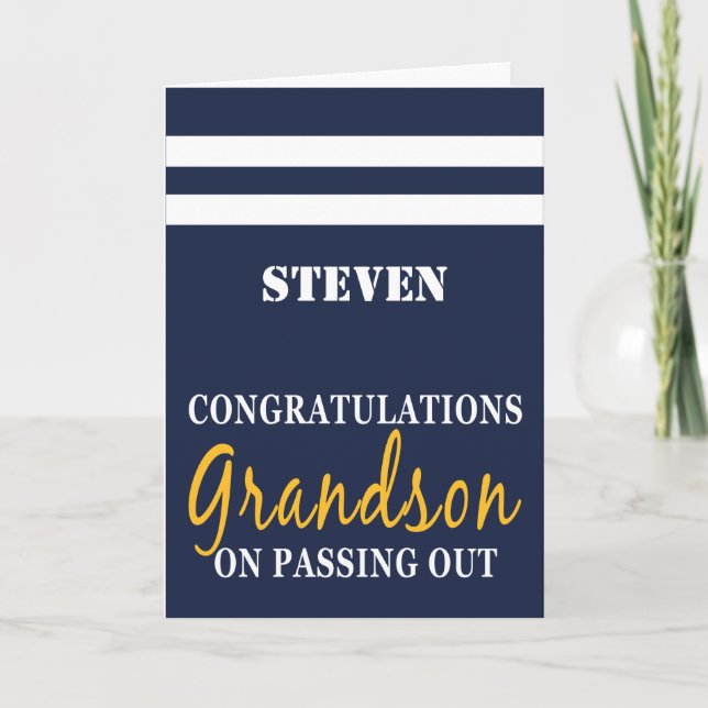 Passing Out Parade British Navy Uniform Congrats Card (Front)