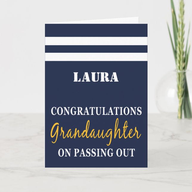 Passing Out Parade British Navy Uniform Congrats Card (Front)