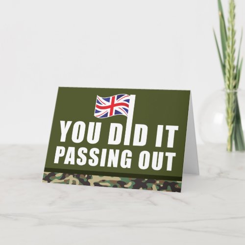 Passing Out Parade Camouflage British Army Card