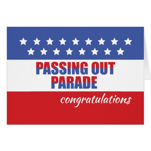 Passing Out Parade Congratulations, Graduation Cards (Front Horizontal)