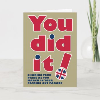 Passing Out Parade Fun British Mod Design Card by PennyCorkDesigns at Zazzle