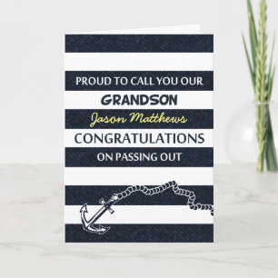 Passing Out Parade Navy Sailor Grandson Congrats Card