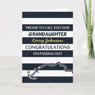 Passing Out Parade Sailor Grandaughter Congrats Card