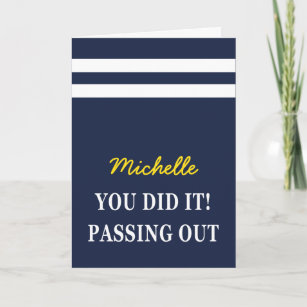 Passing Out Scarf British Navy Congratulations Card