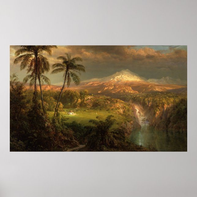Passing Shower in the Tropic Frederic Edwin Church Poster (Front)