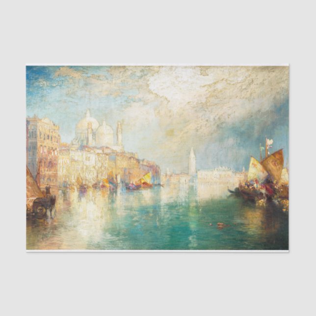 Passing Shower, Venice, 1902 by Thomas Moran Tissue Paper (Front)