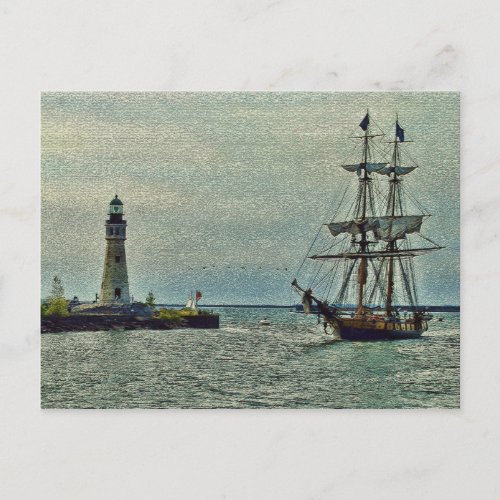 Passing The Lighthouse Postcard