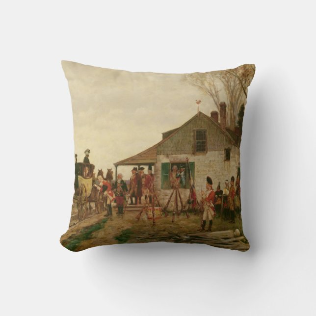 Passing the Outpost Throw Pillow (Front)