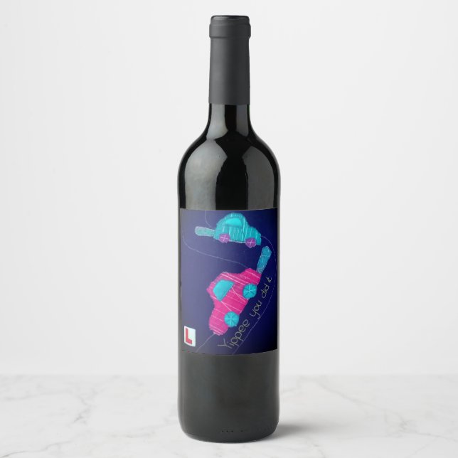Passing your test. wine label (Front)