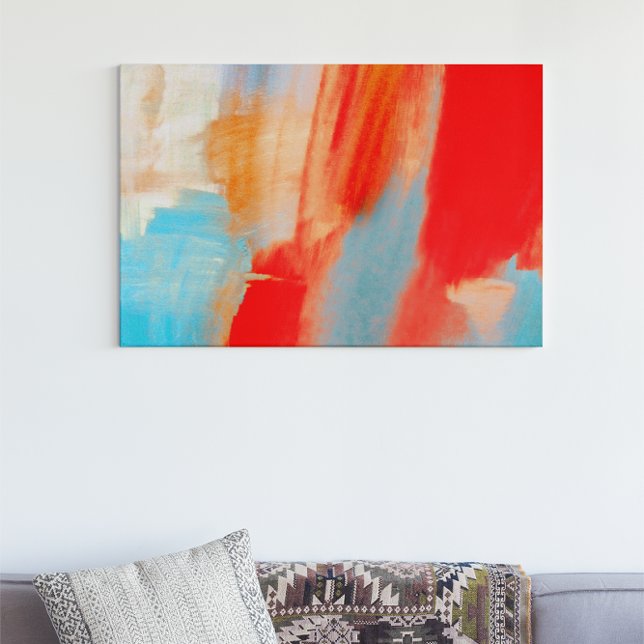 Passion • Abstract Art • Watercolor Pastel Brush Canvas Print (Creator Uploaded)