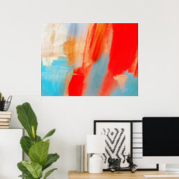 Passion • Abstract Art • Watercolor Pastel Brush Poster
