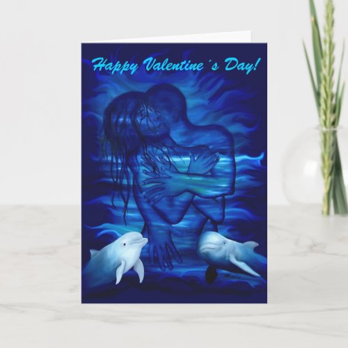 Passion act _ pair with Dolphin pair Holiday Card