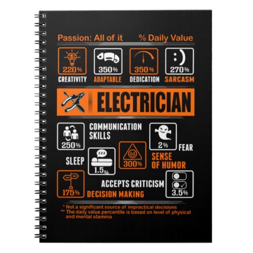 Passion All of it Electrician Notebook