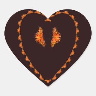 Passion Butterflies dance in heart dark