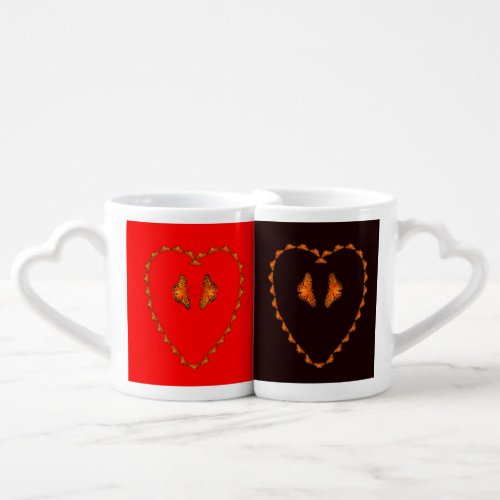 Passion butterflies in heart _ Dance with me Coffee Mug Set