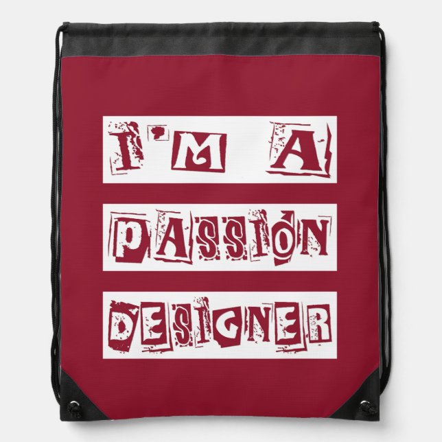 Passion Designer Drawstring Bag (Front)