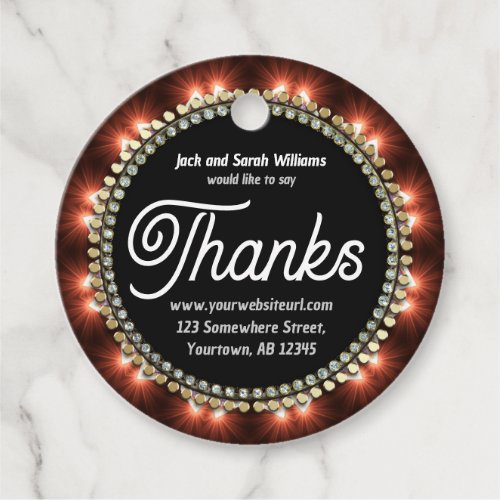 Passion Fire Chalkboard Say Thanks  Favor Tags