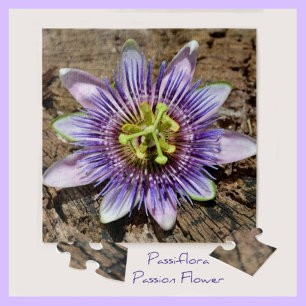 Passion Flower Blossom Botanical Photographic Jigsaw Puzzle