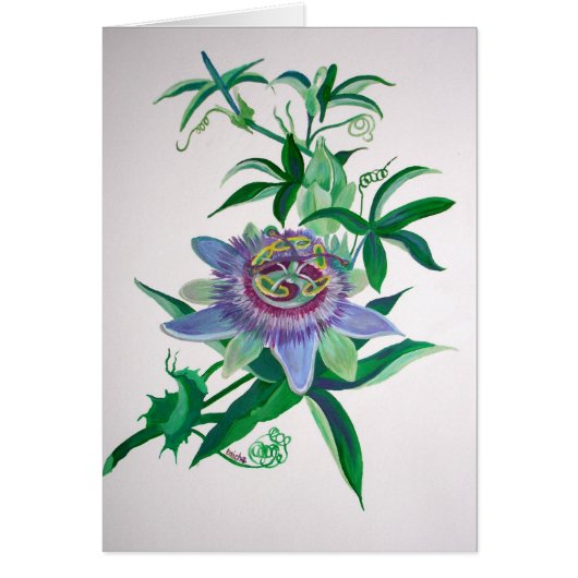Passion Flower Botanical Art Cards (Front)