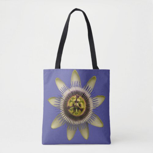 Passion Flower Botanical Tote Bag