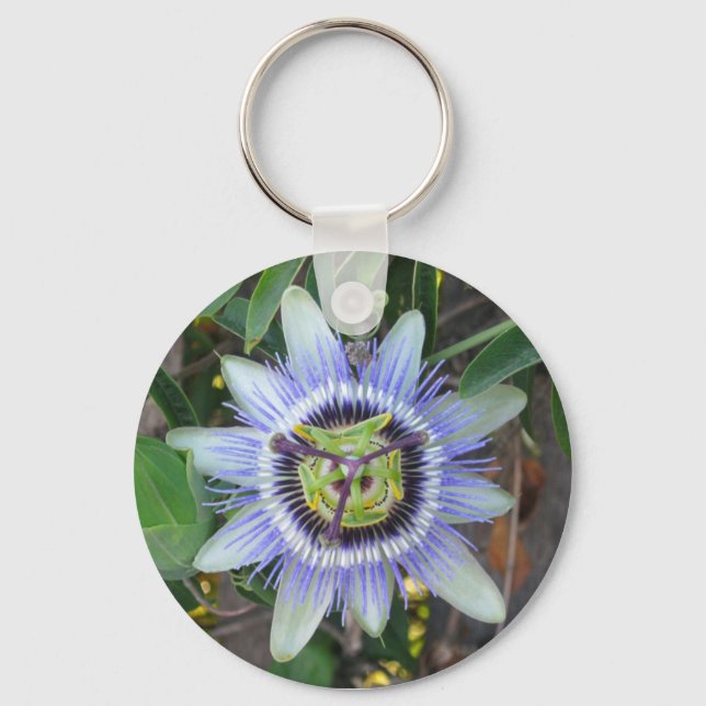 passion flower magnet keychain (Front)