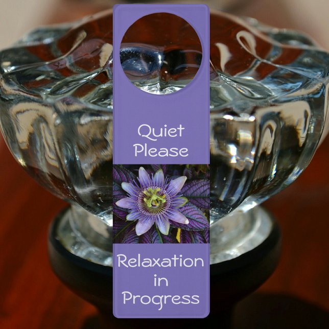 Passion Flower Passiflora Do Not Disturb Purple Door Hanger (Creator Uploaded)