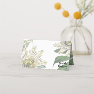 Passion Flower Table Place Card or Escort Card