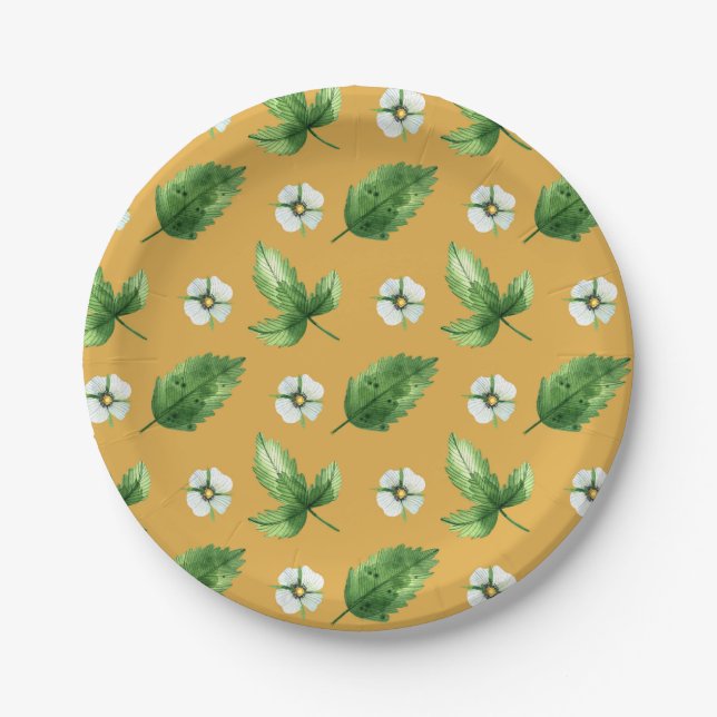 Passion Flower Vine Paper Plates (Front)