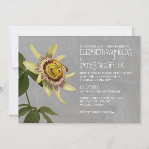 Passion Flower Wedding Invitations