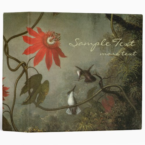 Passion Flowers and Hummingbirds 3 Ring Binder