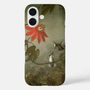 Passion Flowers and Hummingbirds by Martin J Heade iPhone 16 Case