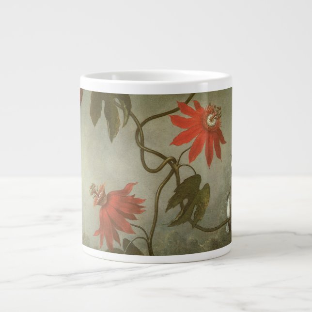 Passion Flowers and Hummingbirds by Martin J Heade Giant Coffee Mug (Front)