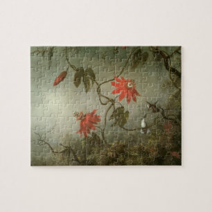 Passion Flowers and Hummingbirds by Martin J Heade Jigsaw Puzzle