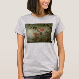 Passion Flowers and Hummingbirds by Martin J Heade T-Shirt