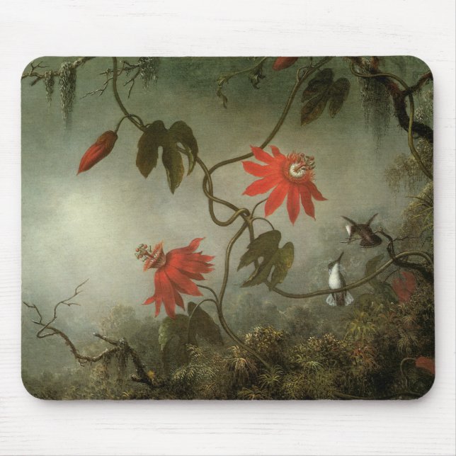 Passion Flowers and Hummingbirds Mouse Pad (Front)