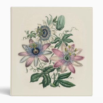 Passion Flowers Binder by Vintage_Obsession at Zazzle