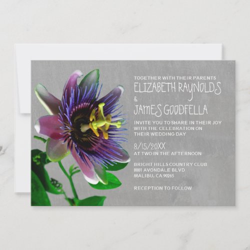 Passion Flowers Wedding Invitations