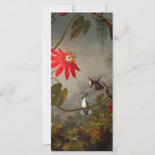 Passion Flowers with Hummingbirds Heade Card (Front)