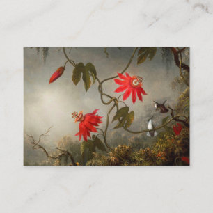 Passion Flowers with Hummingbirds Heade Enclosure Card
