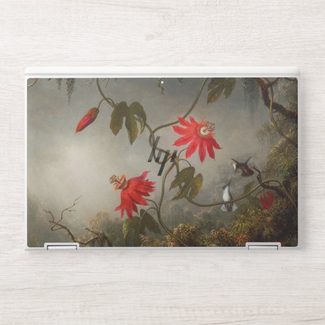 Passion Flowers with Hummingbirds Heade HP Laptop Skin (Front)
