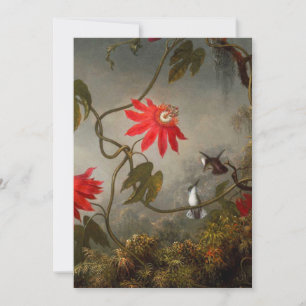 Passion Flowers with Hummingbirds Heade Invitation