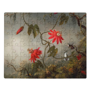 Passion Flowers with Hummingbirds Heade Jigsaw Puzzle