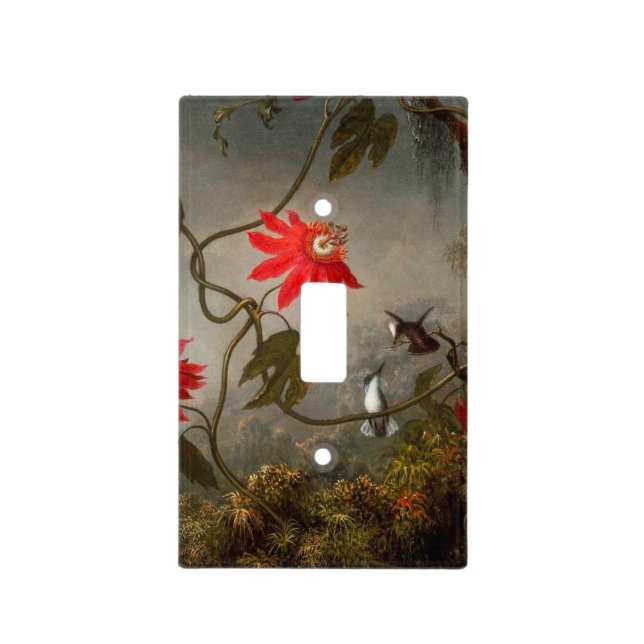 Passion Flowers with Hummingbirds Heade Light Switch Cover (Front)