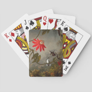 Passion Flowers with Hummingbirds Heade Poker Cards