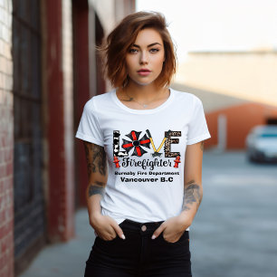 Passion for firefighting with brave hearts T-Shirt