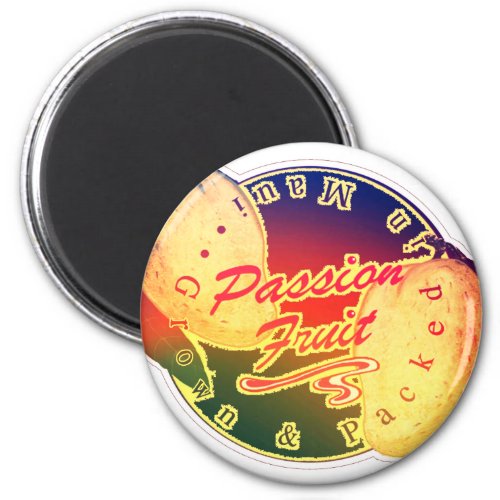 Passion Fruit 2 Inch Circle Magnet