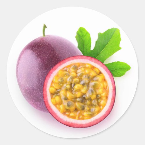 Passion fruit classic round sticker